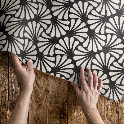 Covor interior din vinil Geometrie frunze Ginkgo biloba art deco glamour