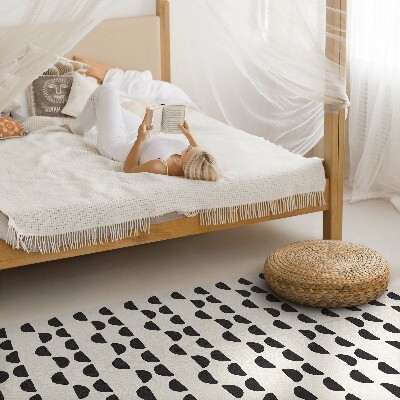 Covor de vinil acasă Model boho neregulat în formă de semilună