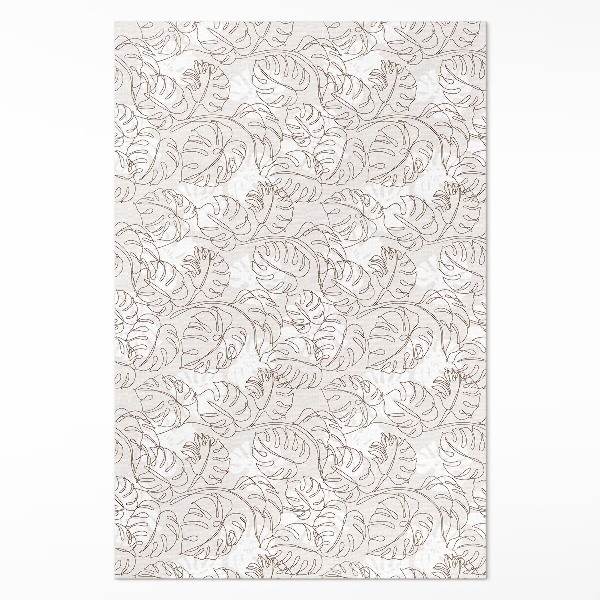 Covor de vinil acasă Minimalist boho frunze monstera