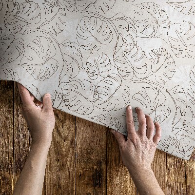 Covor de vinil acasă Minimalist boho frunze monstera