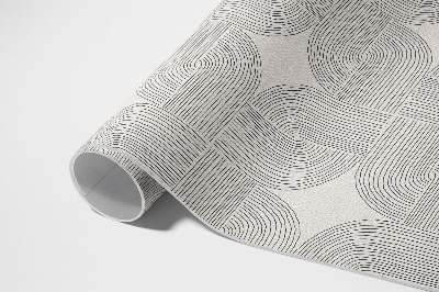 Covor de vinil acasă Panglică liniară model decorativ vintage