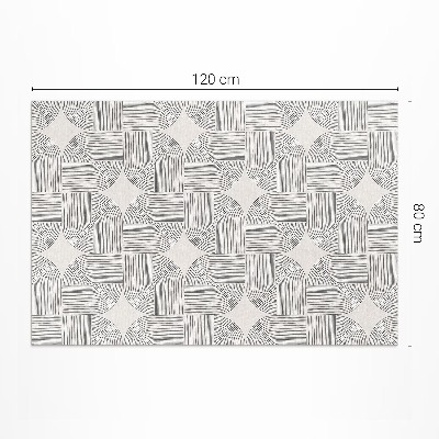 Covor de vinil acasă Panglică liniară model decorativ vintage