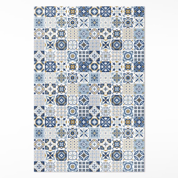 Covor de vinil Mozaic grecesc cu plăci decorative albastre