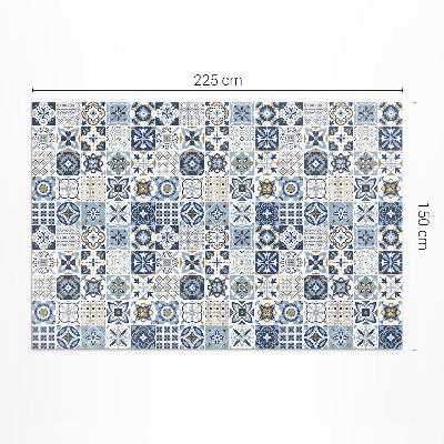 Covor de vinil Mozaic grecesc cu plăci decorative albastre