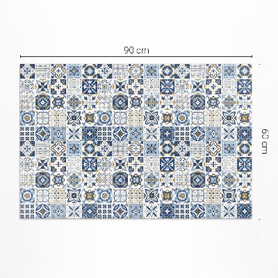 Covor de vinil Mozaic grecesc cu plăci decorative albastre