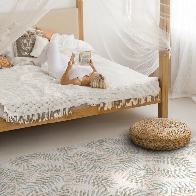 Covor de vinil acasă Delicate frunze tropicale model boho