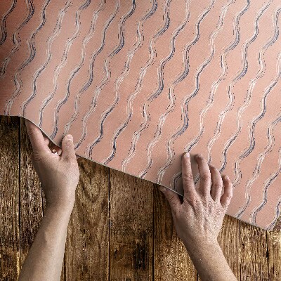 Covor de vinil acasă Valuri boho în culori pastelate