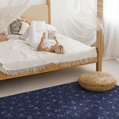 Covor interior din vinil Ginkgo biloba frunze în stil boho vintage
