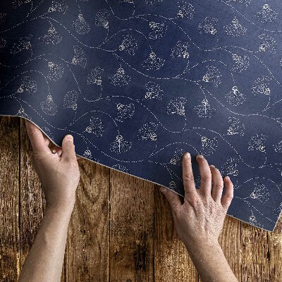 Covor interior din vinil Ginkgo biloba frunze în stil boho vintage