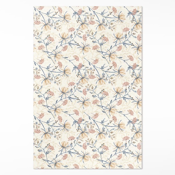 Covor interior din vinil Pajiște de flori model boho delicat