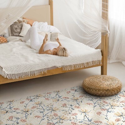 Covor interior din vinil Pajiște de flori model boho delicat