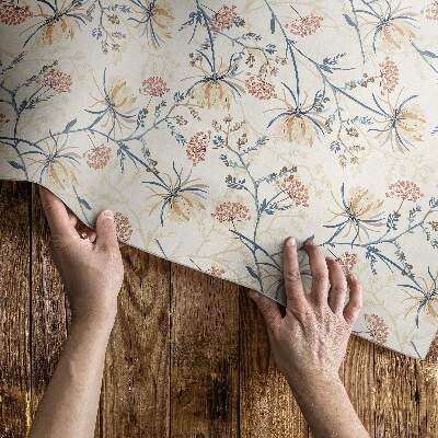 Covor interior din vinil Pajiște de flori model boho delicat
