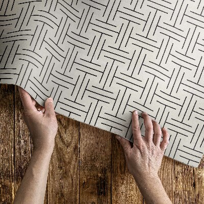 Covor de vinil acasă Linii regulate labirint minimalist