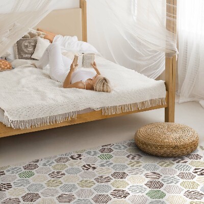 Covor de vinil Hexagoane modelate în culori pastelate boho