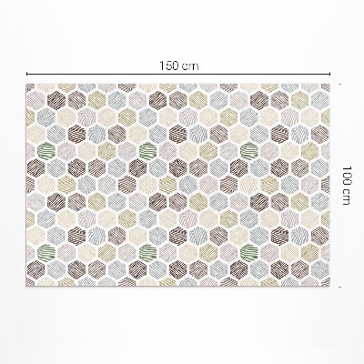 Covor de vinil Hexagoane modelate în culori pastelate boho