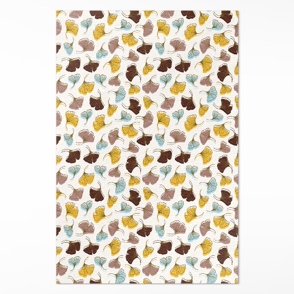 Covor de vinil Pastel Ginkgo biloba frunze ilustrație boho