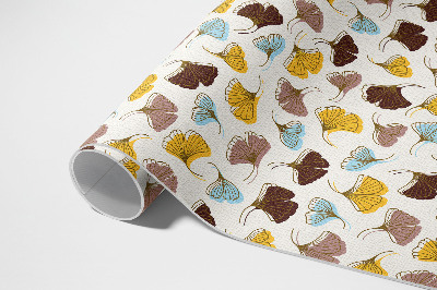 Covor de vinil Pastel Ginkgo biloba frunze ilustrație boho