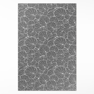 Covor interior din vinil Model liniar de frunze boho