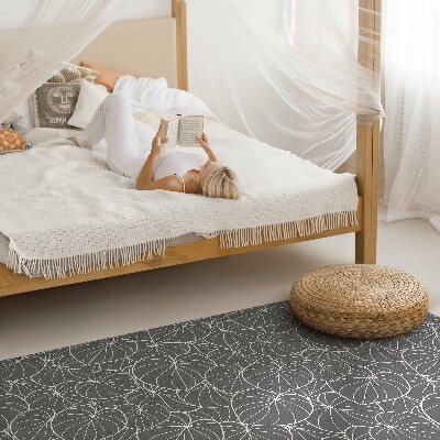 Covor interior din vinil Model liniar de frunze boho