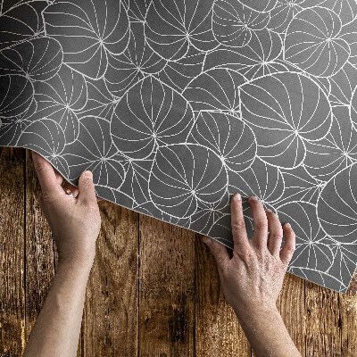 Covor interior din vinil Model liniar de frunze boho