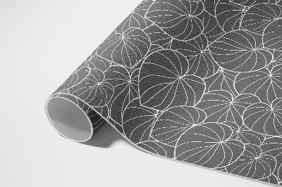 Covor interior din vinil Model liniar de frunze boho