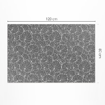 Covor interior din vinil Model liniar de frunze boho