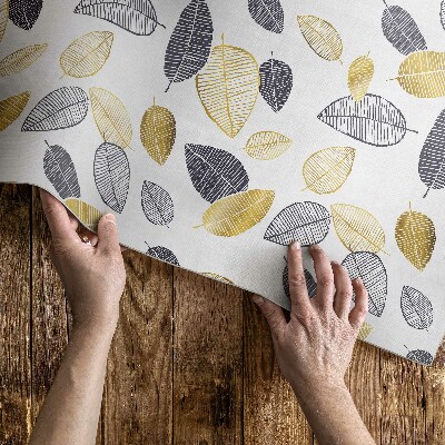Covor interior din vinil Lumina și întuneric frunze de moda model natura