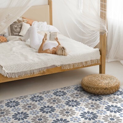Covor interior din vinil Model regulat delicat de flori pastelate