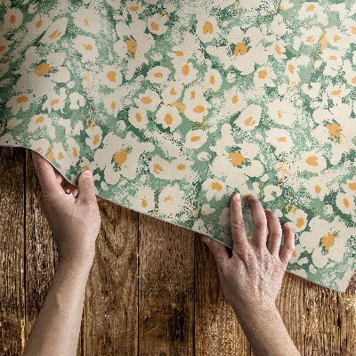 Covor de vinil acasă Pajiște de flori sălbatice abstracție de flori pictate