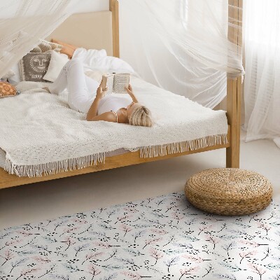 Covor de vinil acasă Plante delicate pastelate în stil boho