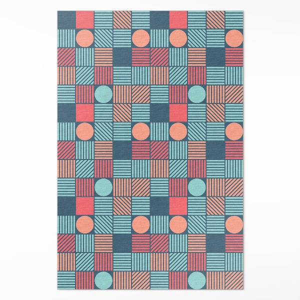 Covor interior din vinil Model geometric retro vintage