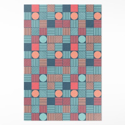 Covor interior din vinil Model geometric retro vintage