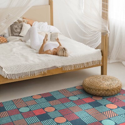 Covor interior din vinil Model geometric retro vintage