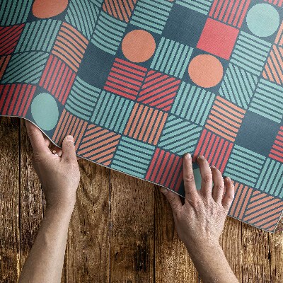 Covor interior din vinil Model geometric retro vintage
