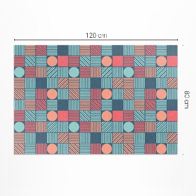 Covor interior din vinil Model geometric retro vintage