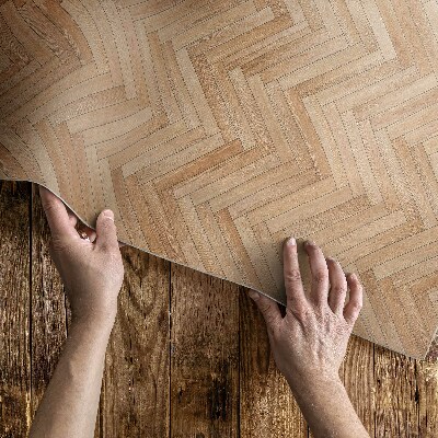 Covor de vinil acasă Frumos parchet din lemn herringbone