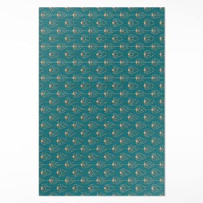 Covor de vinil Model floral cu frunze repetate