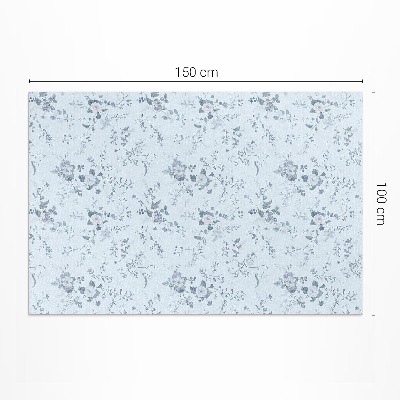 Covor interior din vinil Flori delicate pictate în pajiște