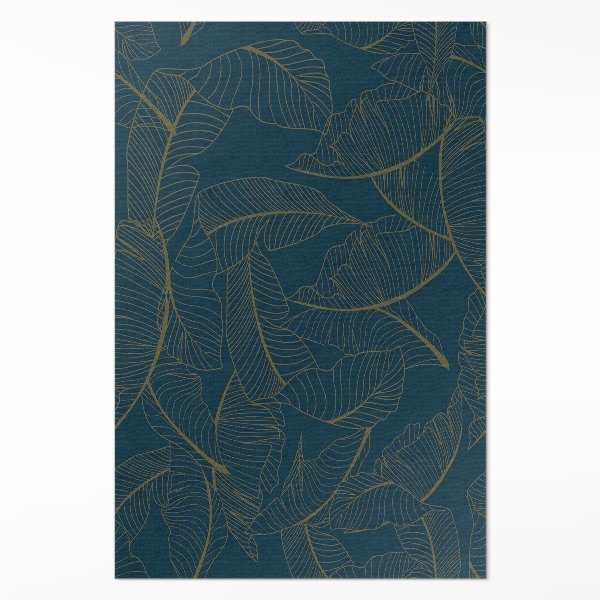 Covor de vinil Plante ornamente liniare art nouveau vintage