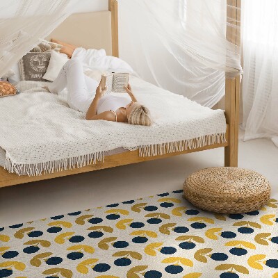 Covor interior din vinil Boho frunze de plante cu textură în stil brut
