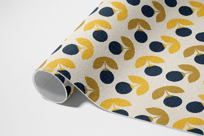 Covor interior din vinil Boho frunze de plante cu textură în stil brut