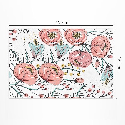 Covor de vinil acasă Linii și pete pastel boho