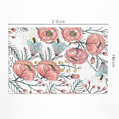 Covor de vinil acasă Linii și pete pastel boho
