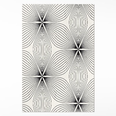 Covor de vinil acasă Modele florale geometrice în stil retro