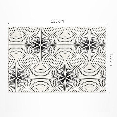 Covor de vinil acasă Modele florale geometrice în stil retro