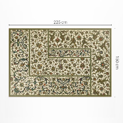 Covor interior din vinil Ornament retro cu flori pe dale