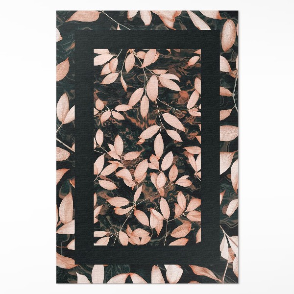 Covor de vinil acasă Motiv vegetal frunze de toamnă boho retro