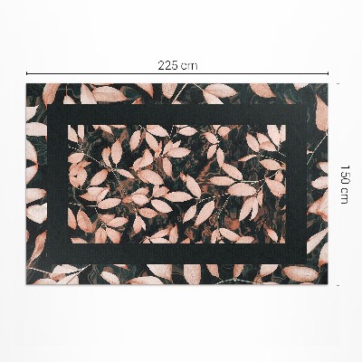 Covor de vinil acasă Motiv vegetal frunze de toamnă boho retro