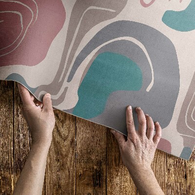 Covor de vinil Abstracție boho patch-uri forme pastelate