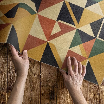Covor interior din vinil Abstracție geometrică colorată retro